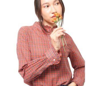 Travota Birds of Paradise Breezy Blouse in Redford Plaid